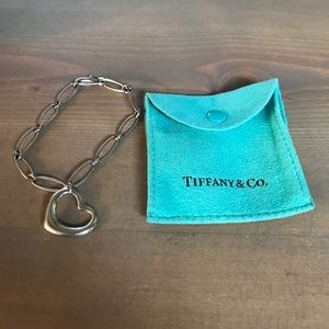 Tiffany & Company Open Heart Charm Bracelet
